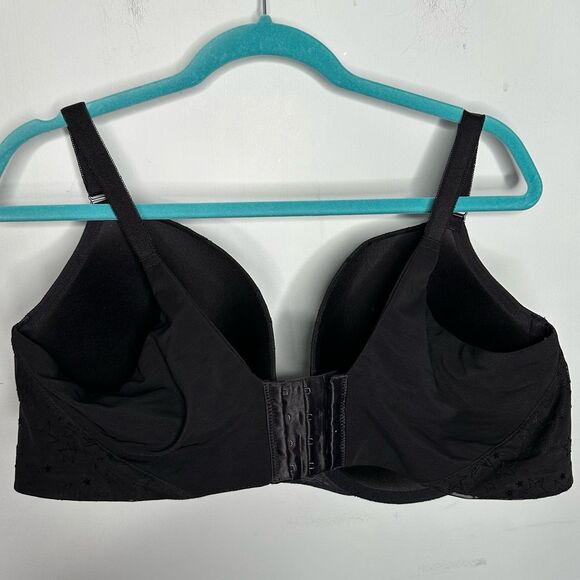 Torrid Curve 360 Back Smoothing Push Up T-Shirt Bra Plus Size 42DDD Black Stars - Picture 8 of 12